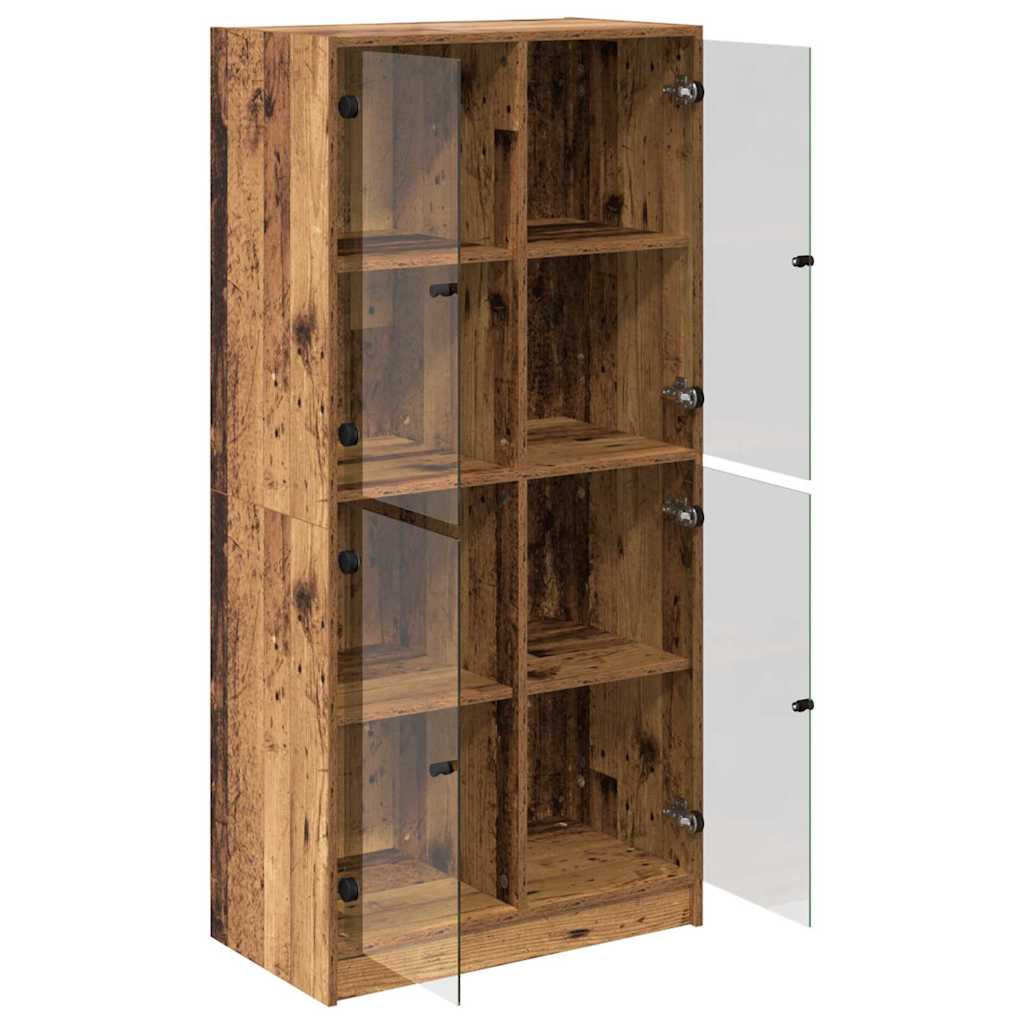 Highboard Altholz 68 x 37 x 142 cm Holzwerkstoff