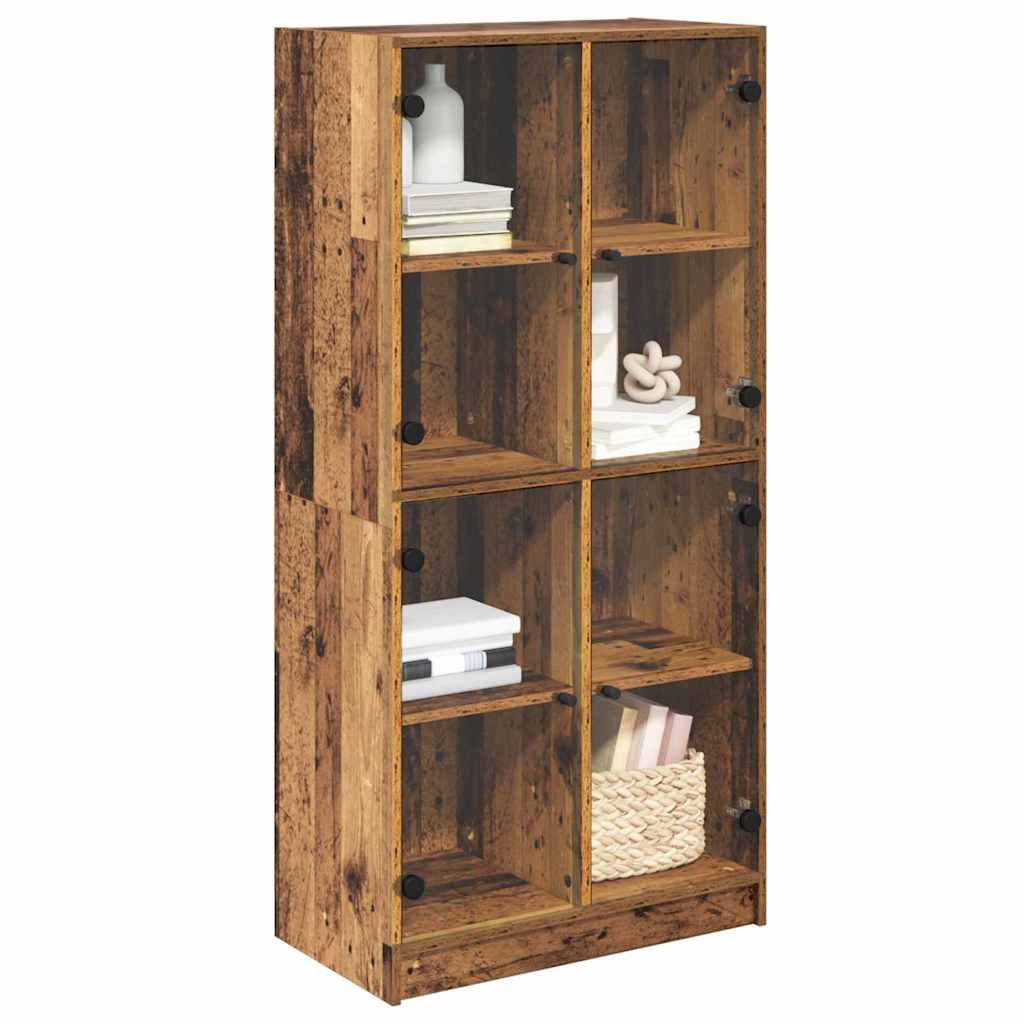 Highboard Altholz 68 x 37 x 142 cm Holzwerkstoff