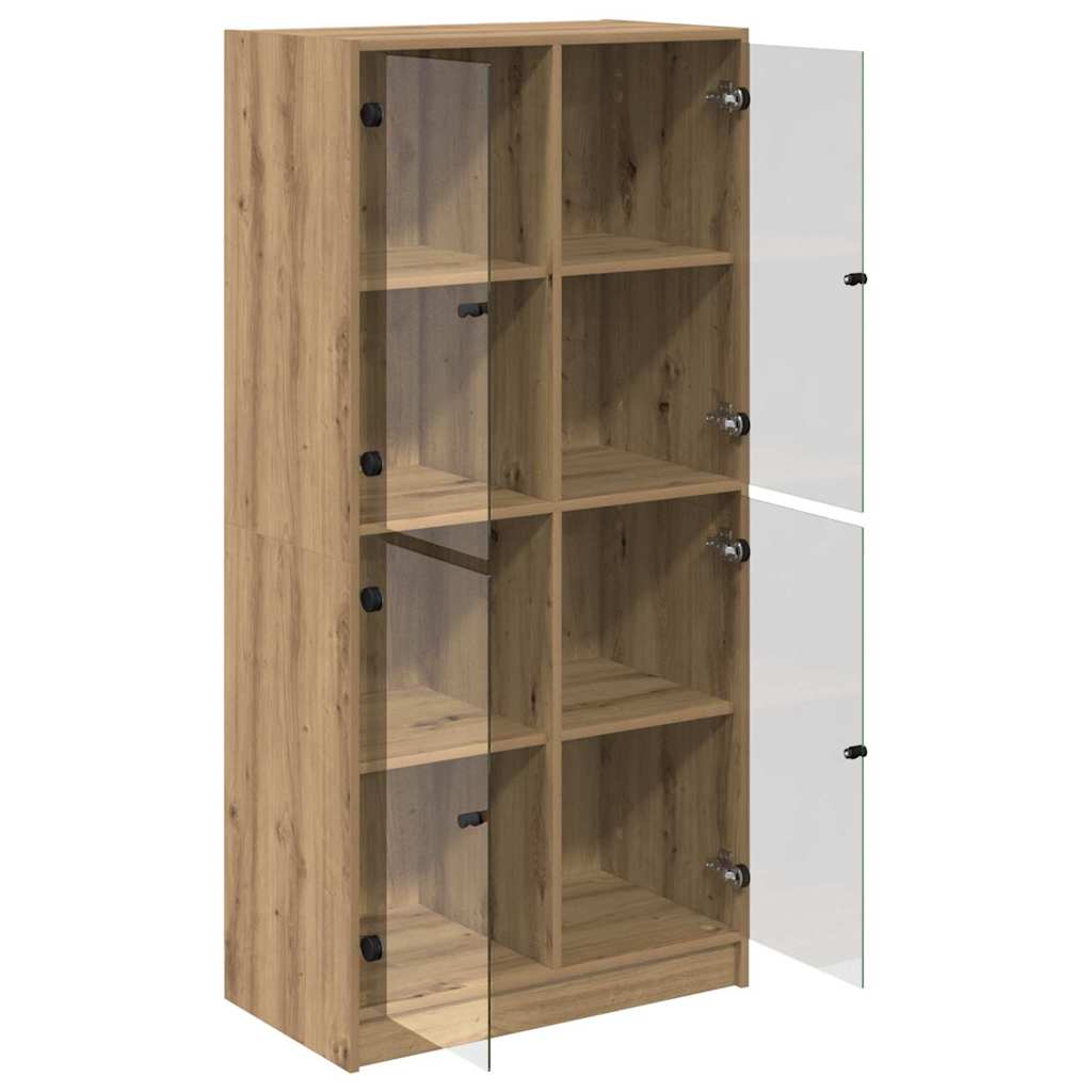 Highboard Artisan-Eiche 68 x 37 x 142 cm Holzwerkstoff
