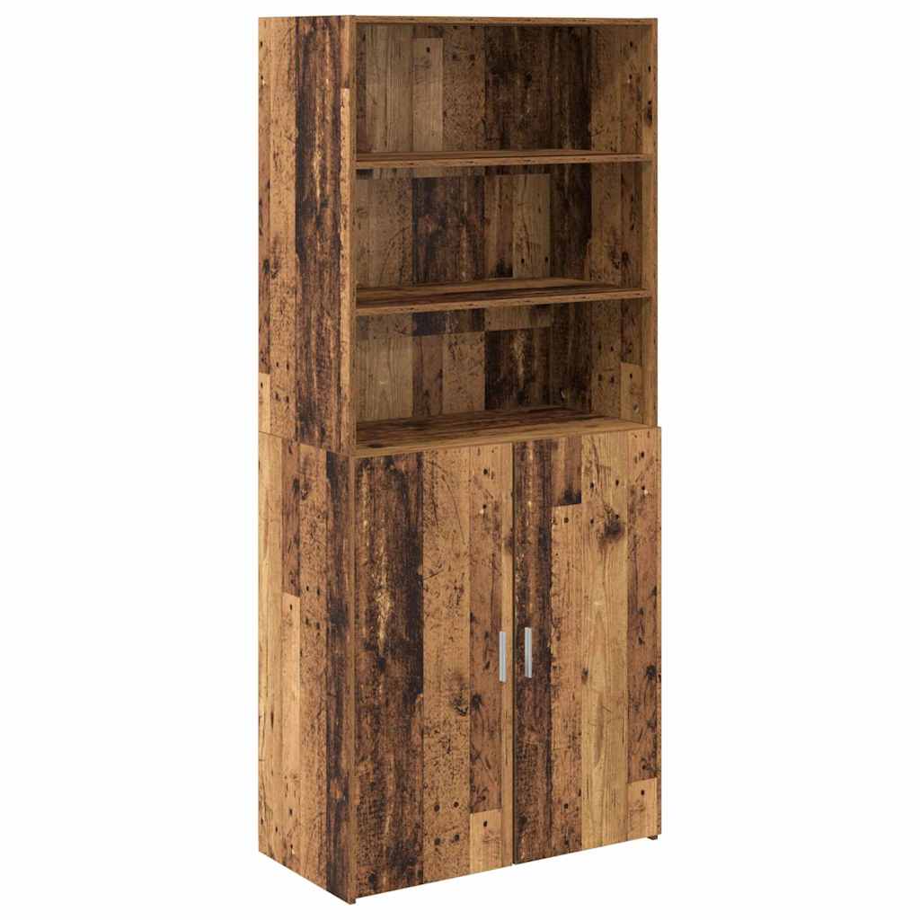 Highboard Altholz 80 x 42,5 x 185 cm Holzwerkstoff