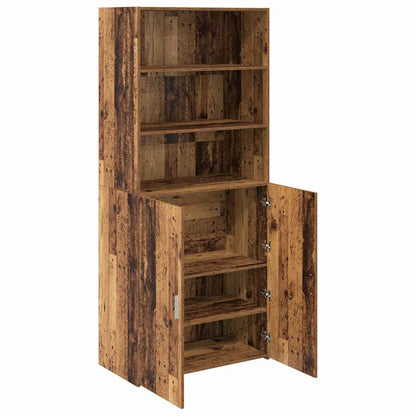 Highboard Altholz 80 x 42,5 x 185 cm Holzwerkstoff