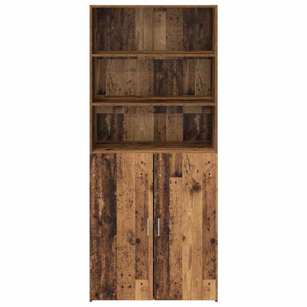 Highboard Altholz 80 x 42,5 x 185 cm Holzwerkstoff