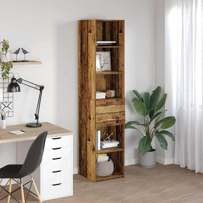 Highboard Altholz 40 x 42,5 x 185 cm Holzwerkstoff