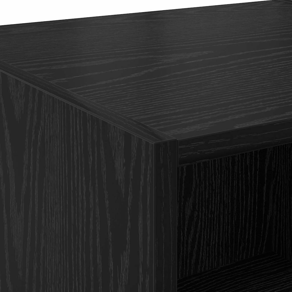 Highboard Schwarz Eichen-Optik 40 x 42,5 x 185 cm Holzwerkstoff
