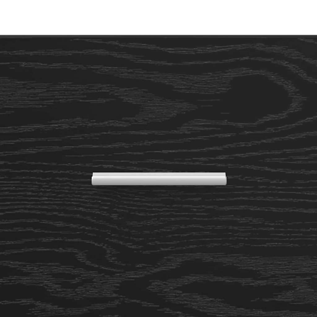 Highboard Schwarz Eichen-Optik 40 x 42,5 x 185 cm Holzwerkstoff