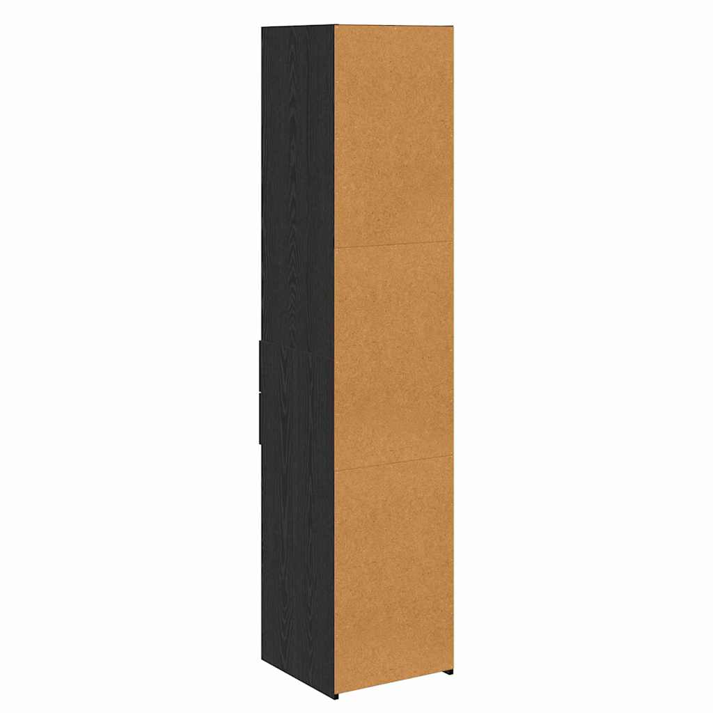 Highboard Schwarz Eichen-Optik 40 x 42,5 x 185 cm Holzwerkstoff