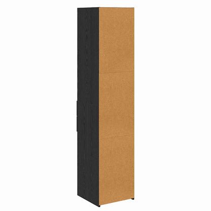 Highboard Schwarz Eichen-Optik 40 x 42,5 x 185 cm Holzwerkstoff