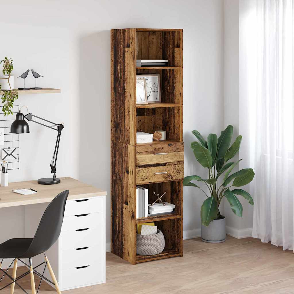 Highboard Altholz 45 x 42,5 x 185 cm Holzwerkstoff