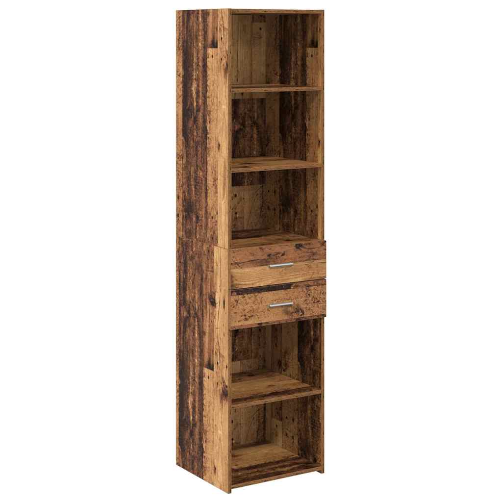 Highboard Altholz 45 x 42,5 x 185 cm Holzwerkstoff