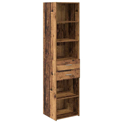Highboard Altholz 45 x 42,5 x 185 cm Holzwerkstoff
