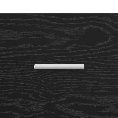 Highboard Schwarz Eichen-Optik 45 x 42,5 x 185 cm Holzwerkstoff