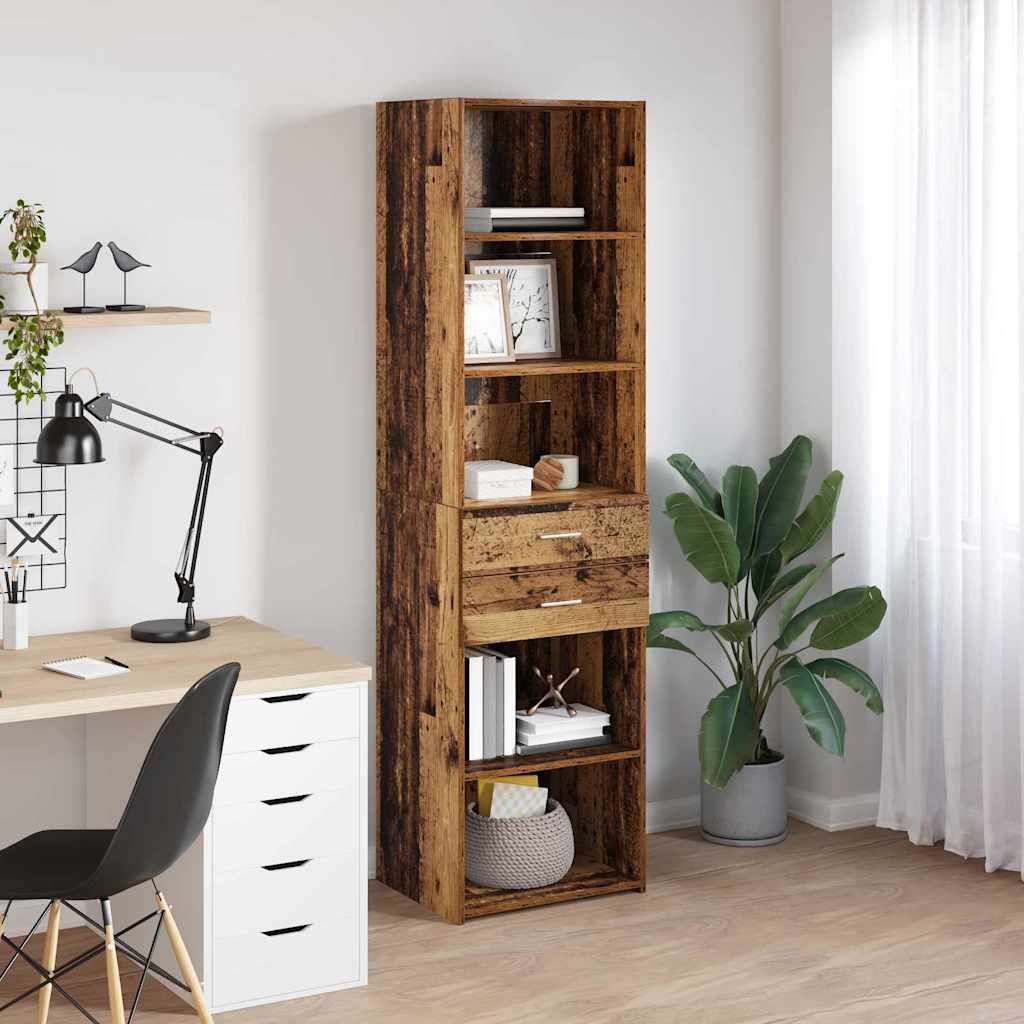 Highboard Altholz 50 x 42,5 x 185 cm Holzwerkstoff