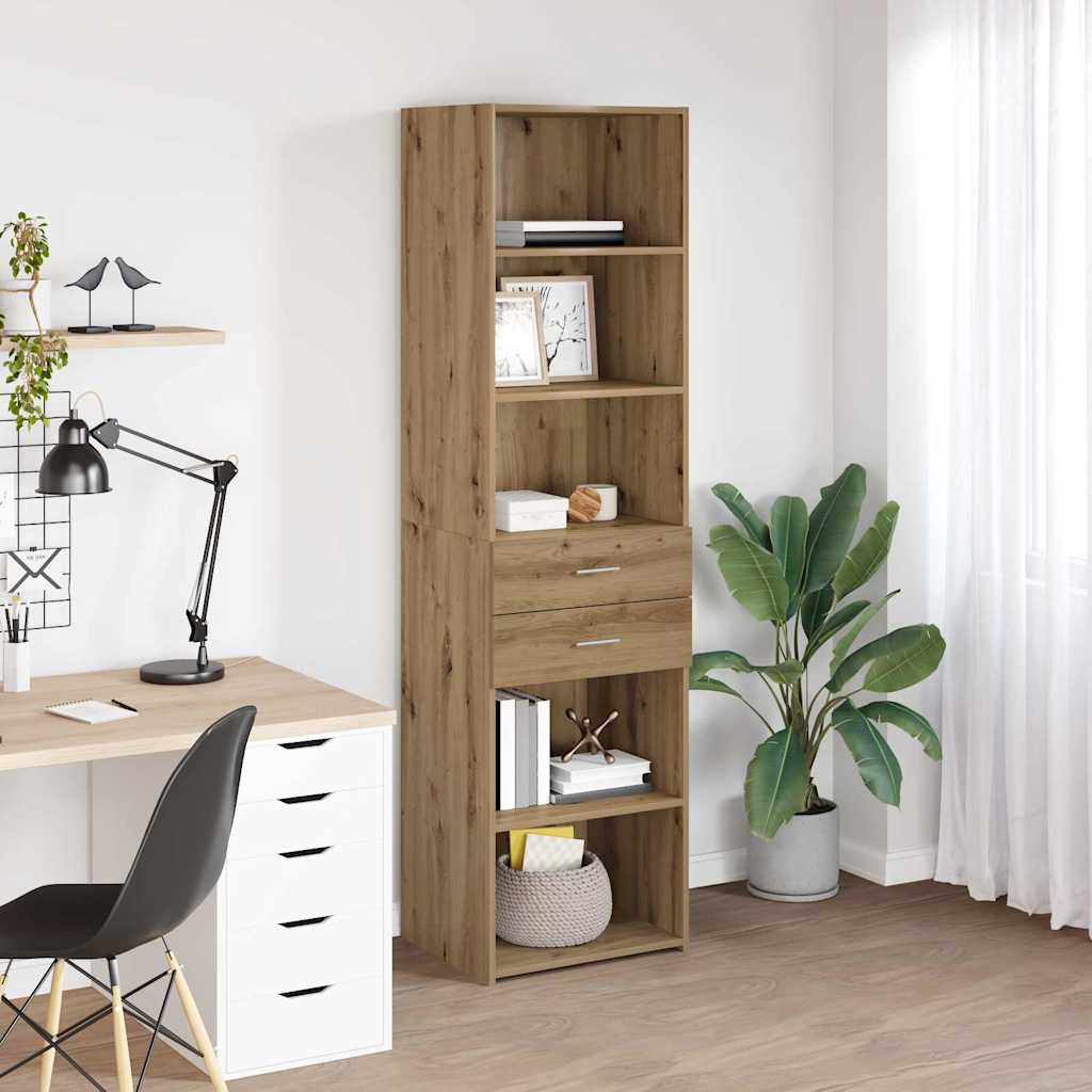 Highboard Artisan-Eiche 50 x 42,5 x 185 cm Holzwerkstoff
