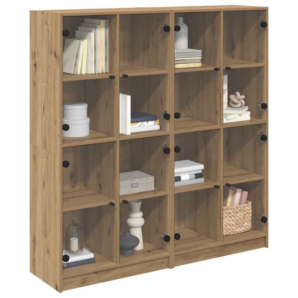 Highboard 2 pcs Artisan-Eiche 136 x 37 x 142 cm Holzwerkstoff