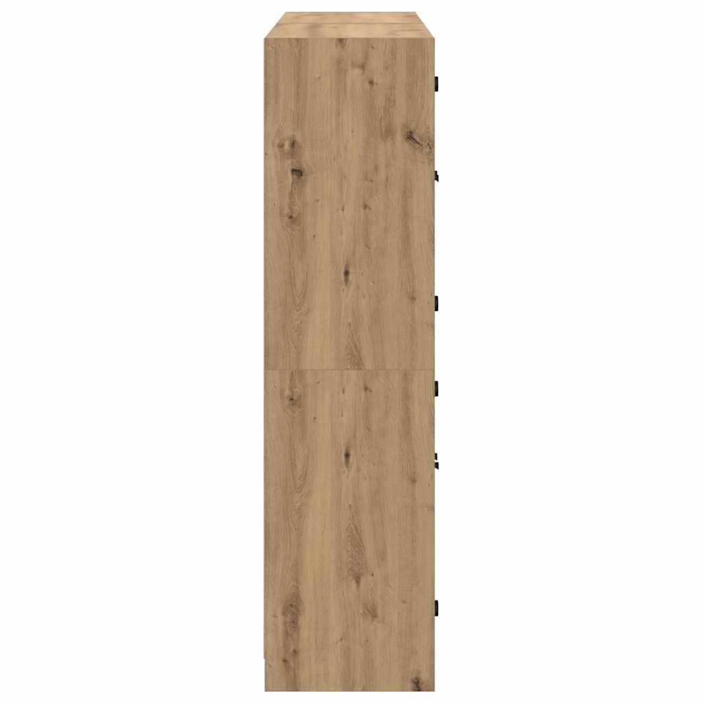 Highboard 2 pcs Artisan-Eiche 136 x 37 x 142 cm Holzwerkstoff