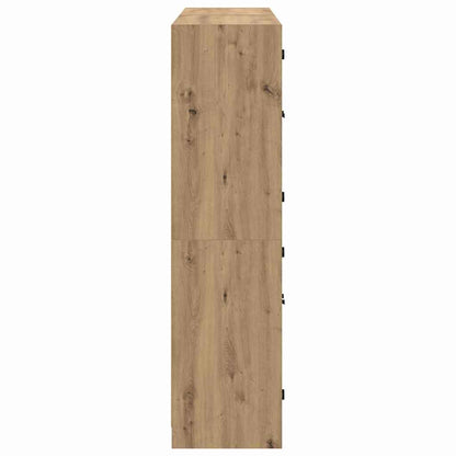 Highboard 2 pcs Artisan-Eiche 136 x 37 x 142 cm Holzwerkstoff