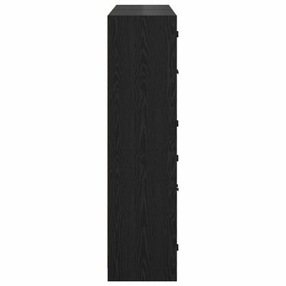 Highboard 2 pcs Schwarz Eichen-Optik 136 x 37 x 142 cm