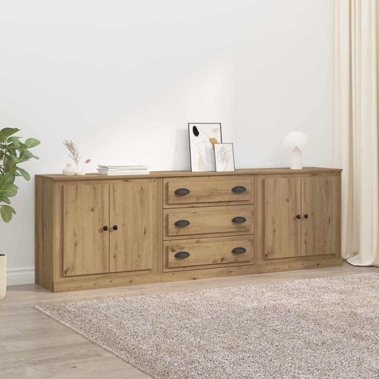 Sideboards 3 pcs Altholz 210 x 35,5 x 67,5 cm Holzwerkstoff