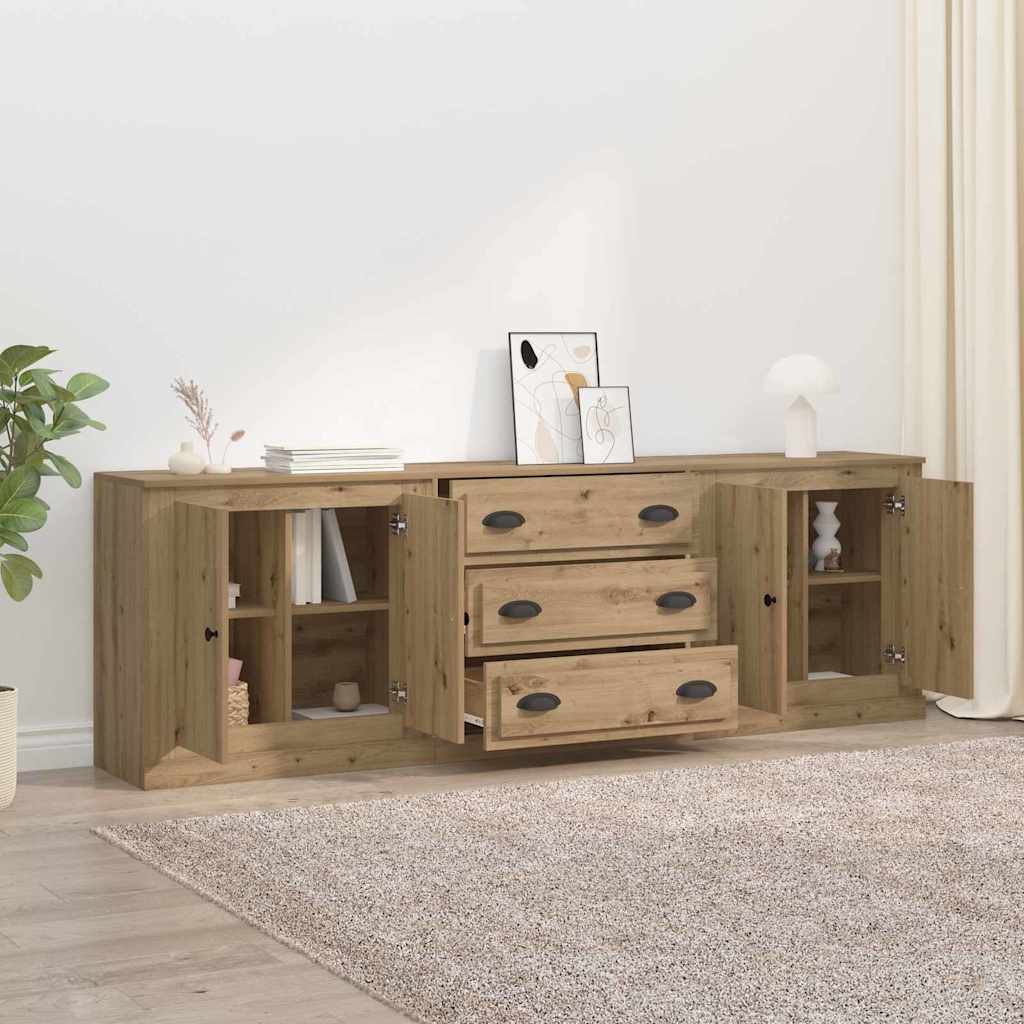 Sideboards 3 pcs Altholz 210 x 35,5 x 67,5 cm Holzwerkstoff