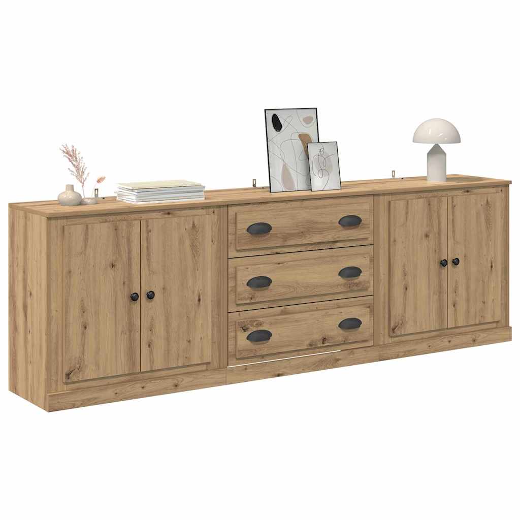 Sideboards 3 pcs Altholz 210 x 35,5 x 67,5 cm Holzwerkstoff