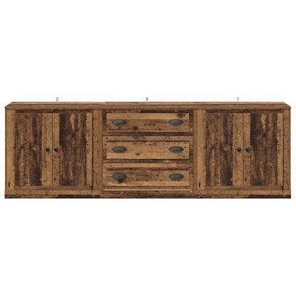 Sideboards 3 pcs Schwarz Eichen-Optik 210 x 35,5 x 67,5 cm