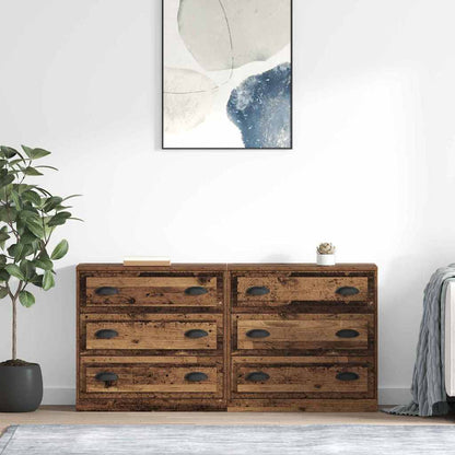 Sideboards 2 pcs Altholz 70 x 35,5 x 67,5 cm Holzwerkstoff