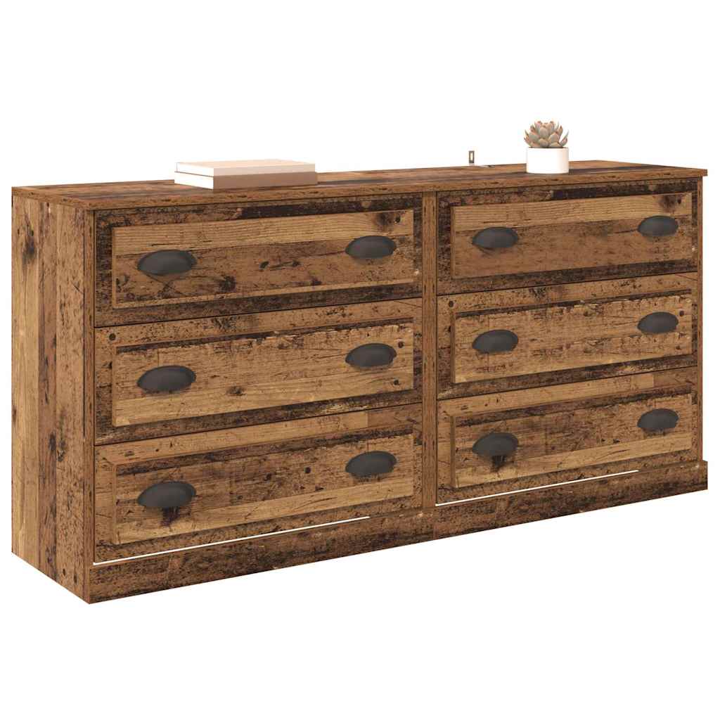 Sideboards 2 pcs Altholz 70 x 35,5 x 67,5 cm Holzwerkstoff