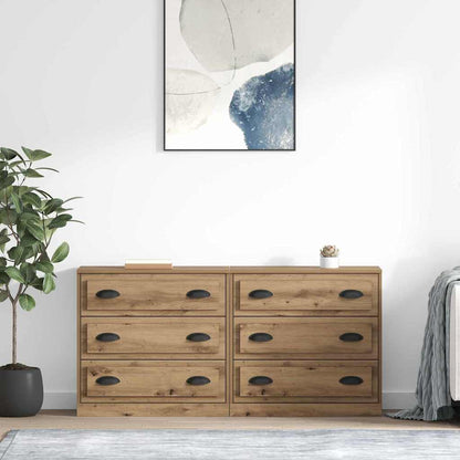 Sideboards 2 pcs Artisan-Eiche 70 x 35,5 x 67,5 cm
