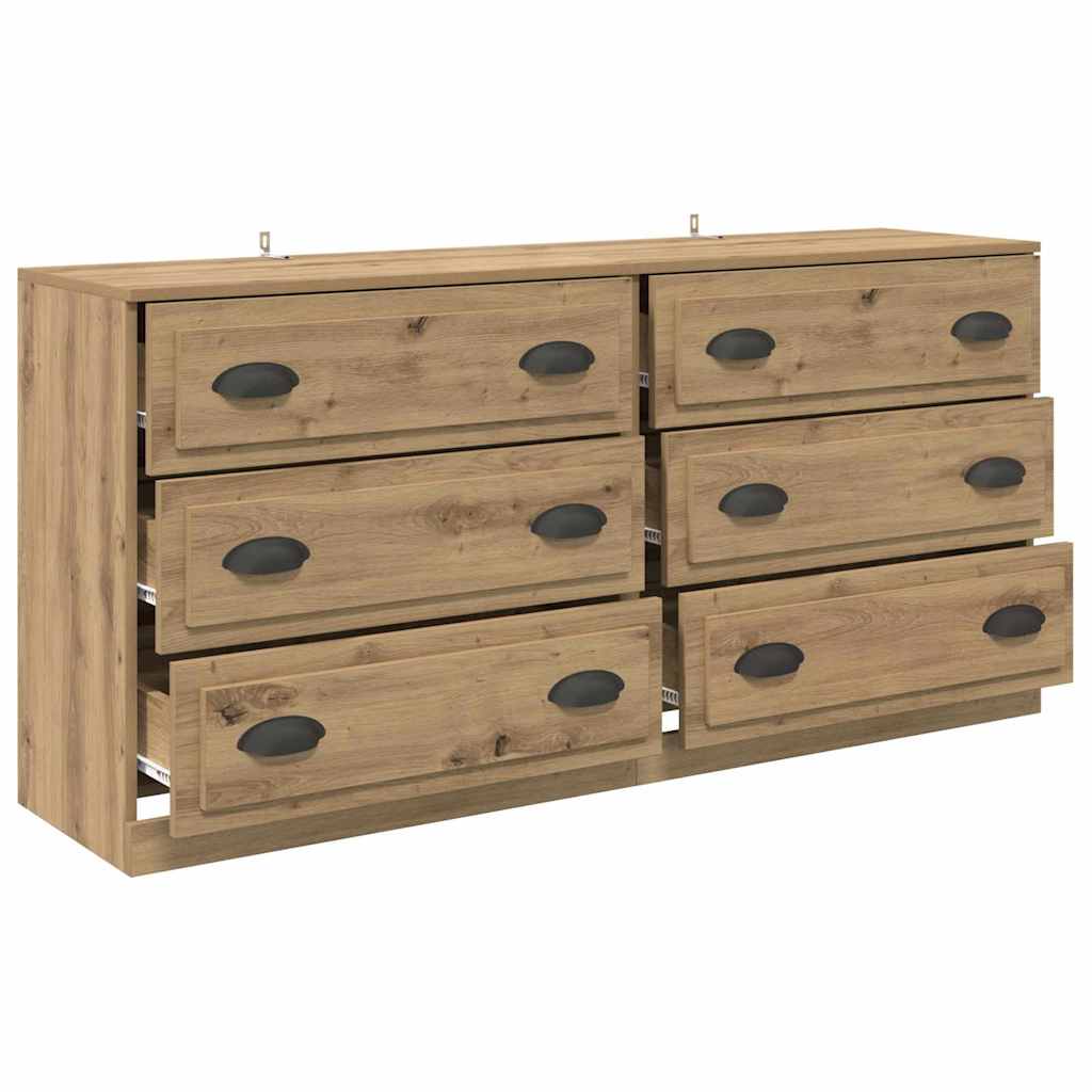 Sideboards 2 pcs Artisan-Eiche 70 x 35,5 x 67,5 cm