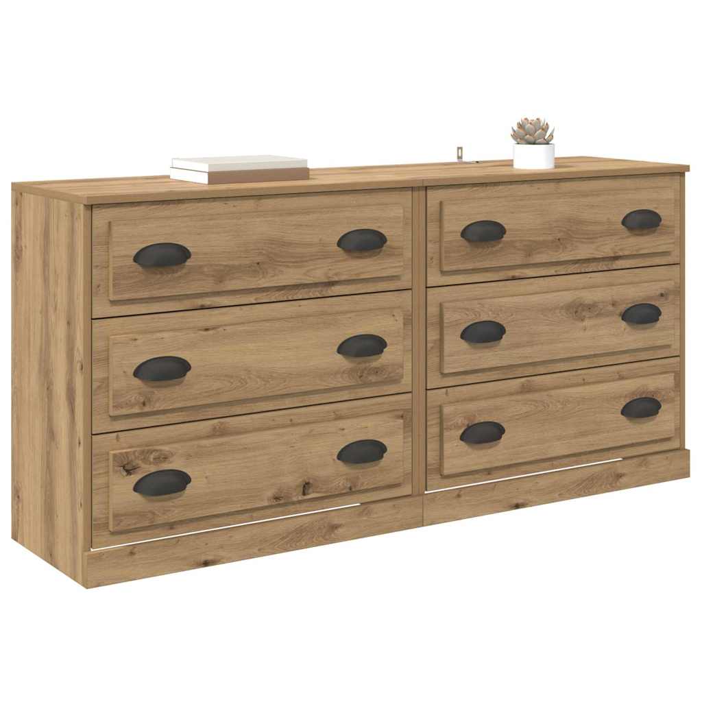 Sideboards 2 pcs Artisan-Eiche 70 x 35,5 x 67,5 cm