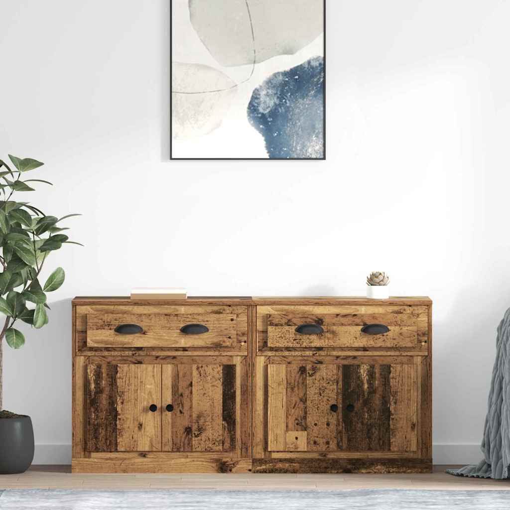 Sideboards 2 pcs Altholz 70 x 35,5 x 67,5 cm Holzwerkstoff