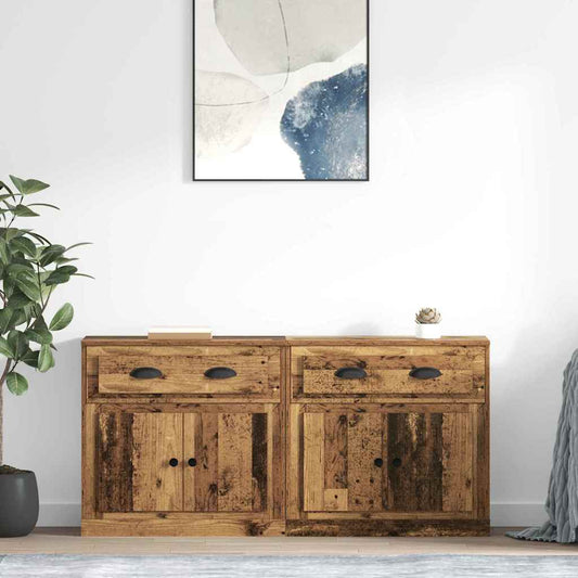 Sideboards 2 pcs Altholz 70 x 35,5 x 67,5 cm Holzwerkstoff