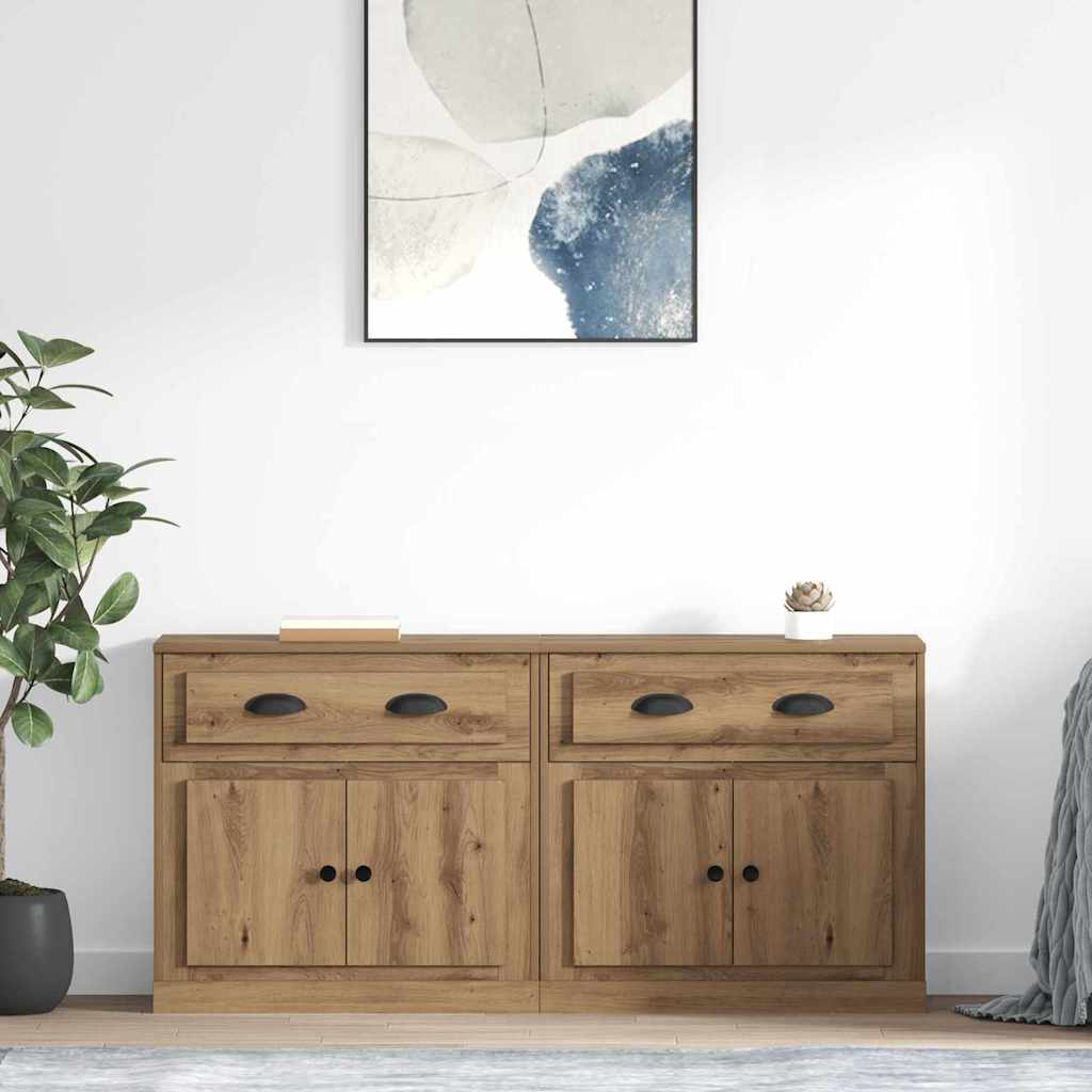 Sideboards 2 pcs Artisan-Eiche 70 x 35,5 x 67,5 cm