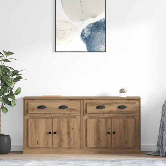 Sideboards 2 pcs Artisan-Eiche 70 x 35,5 x 67,5 cm