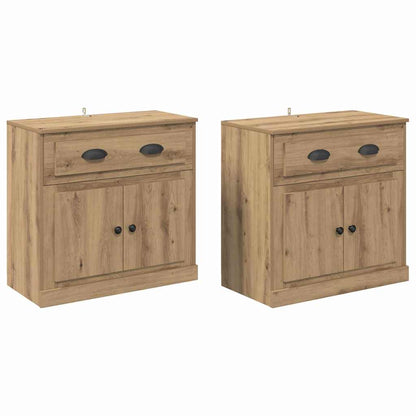 Sideboards 2 pcs Artisan-Eiche 70 x 35,5 x 67,5 cm
