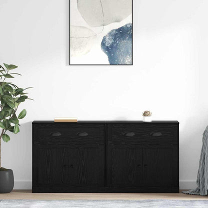 Sideboards 2 pcs Schwarz Eichen-Optik 70 x 35,5 x 67,5 cm