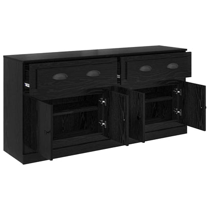 Sideboards 2 pcs Schwarz Eichen-Optik 70 x 35,5 x 67,5 cm