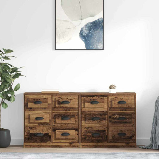 Sideboards 2 pcs Altholz 70 x 35,5 x 67,5 cm Holzwerkstoff