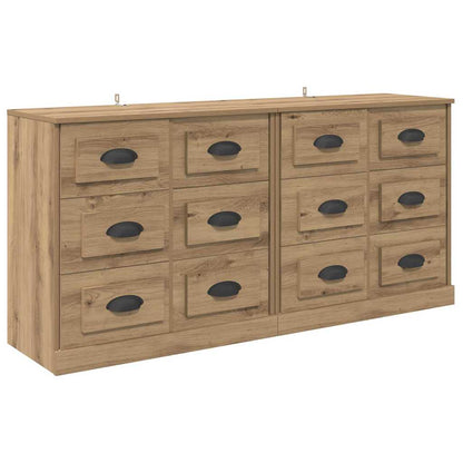 Sideboards 2 pcs Artisan-Eiche 70 x 35,5 x 67,5 cm