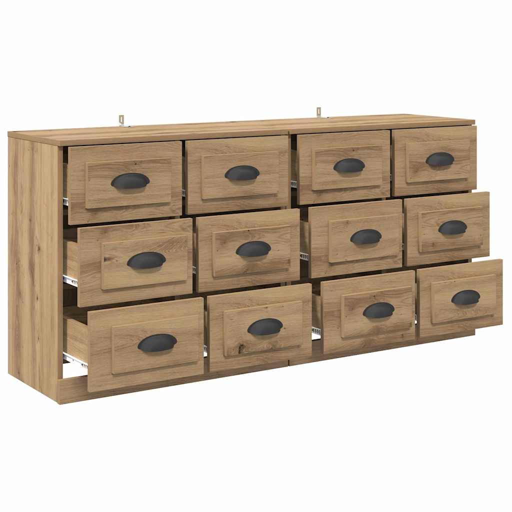 Sideboards 2 pcs Artisan-Eiche 70 x 35,5 x 67,5 cm