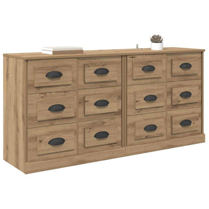 Sideboards 2 pcs Artisan-Eiche 70 x 35,5 x 67,5 cm