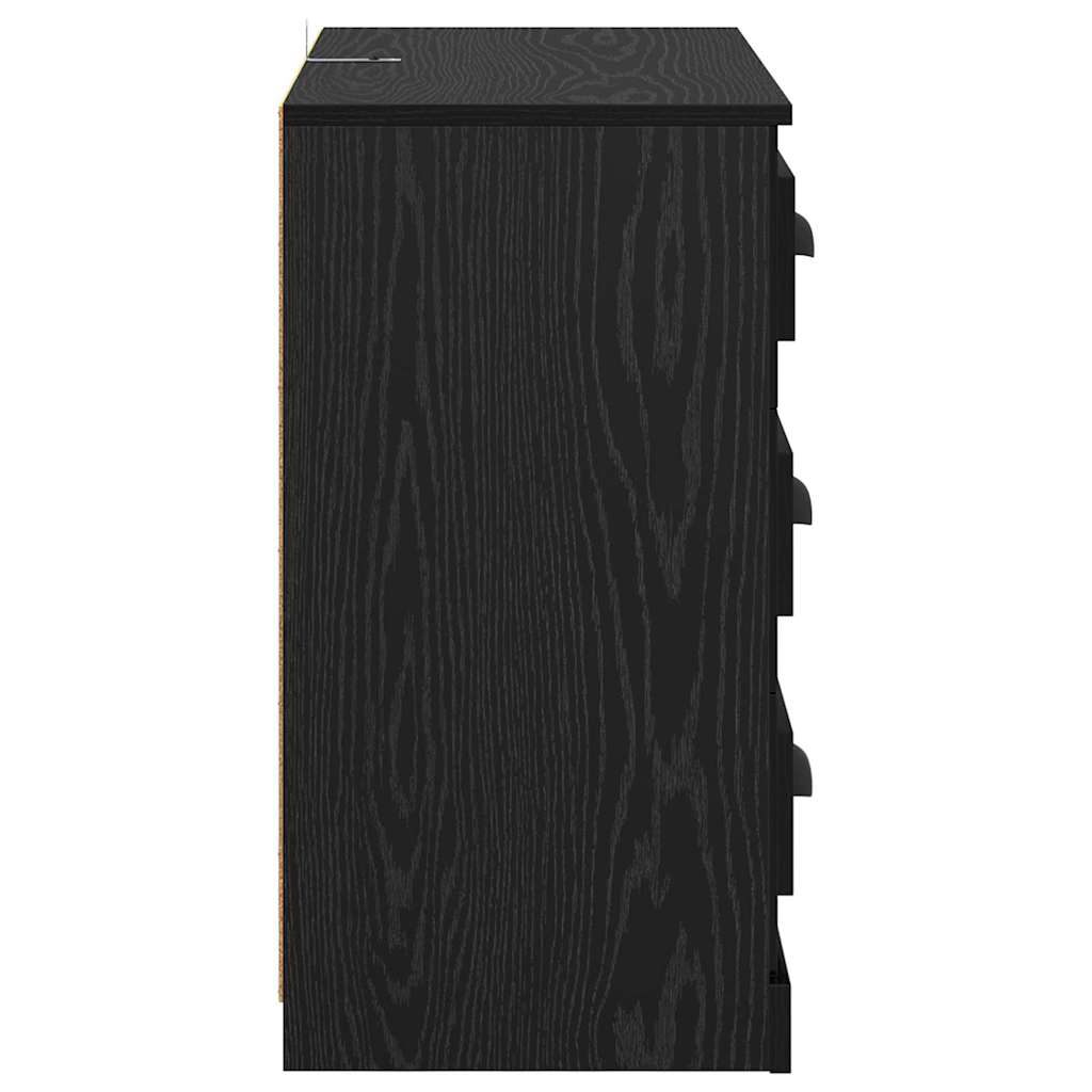 Sideboards 2 pcs Schwarz Eichen-Optik 70 x 35,5 x 67,5 cm