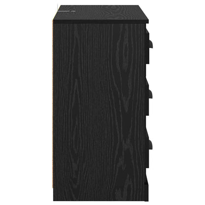 Sideboards 2 pcs Schwarz Eichen-Optik 70 x 35,5 x 67,5 cm