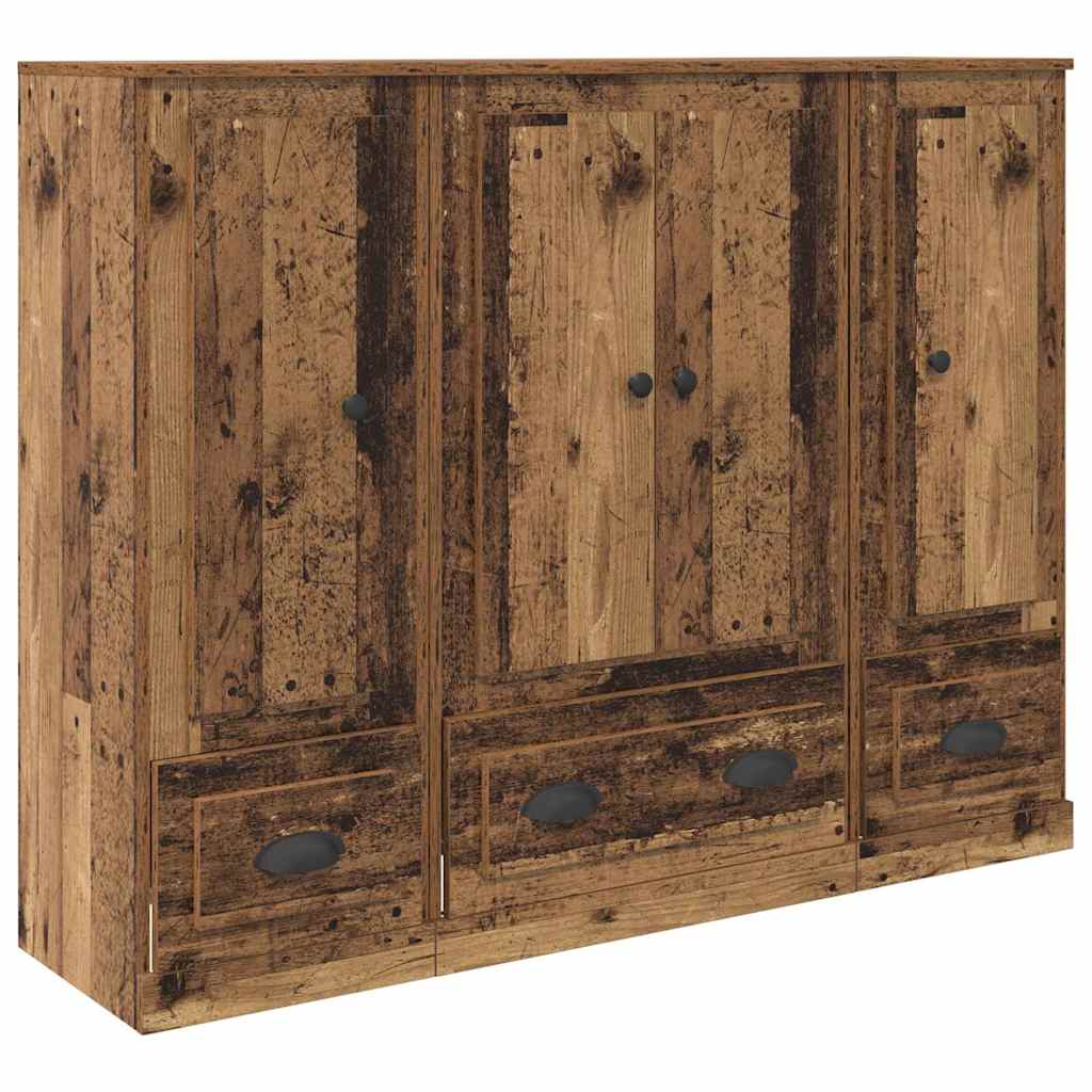 Highboard mit Schubladen 3 pcs Altholz Holzwerkstoff