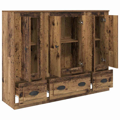 Highboard mit Schubladen 3 pcs Altholz Holzwerkstoff