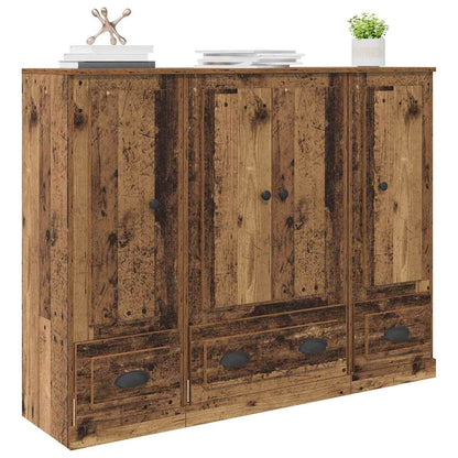 Highboard mit Schubladen 3 pcs Altholz Holzwerkstoff