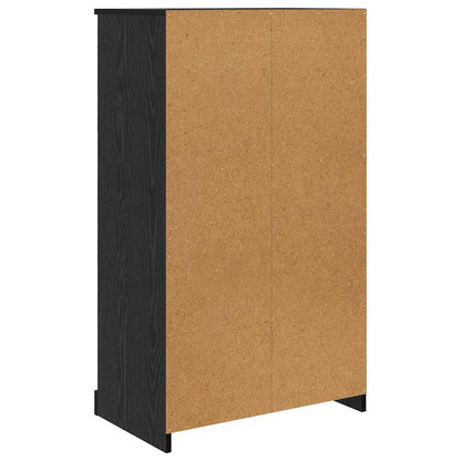 Highboard 3 pcs Schwarz Eichen-Optik Holzwerkstoff