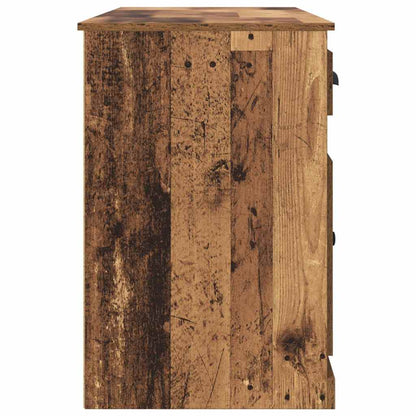 Schreibtisch mit Schrank mit Tür Altholz 154,5 x 50 x 75 cm