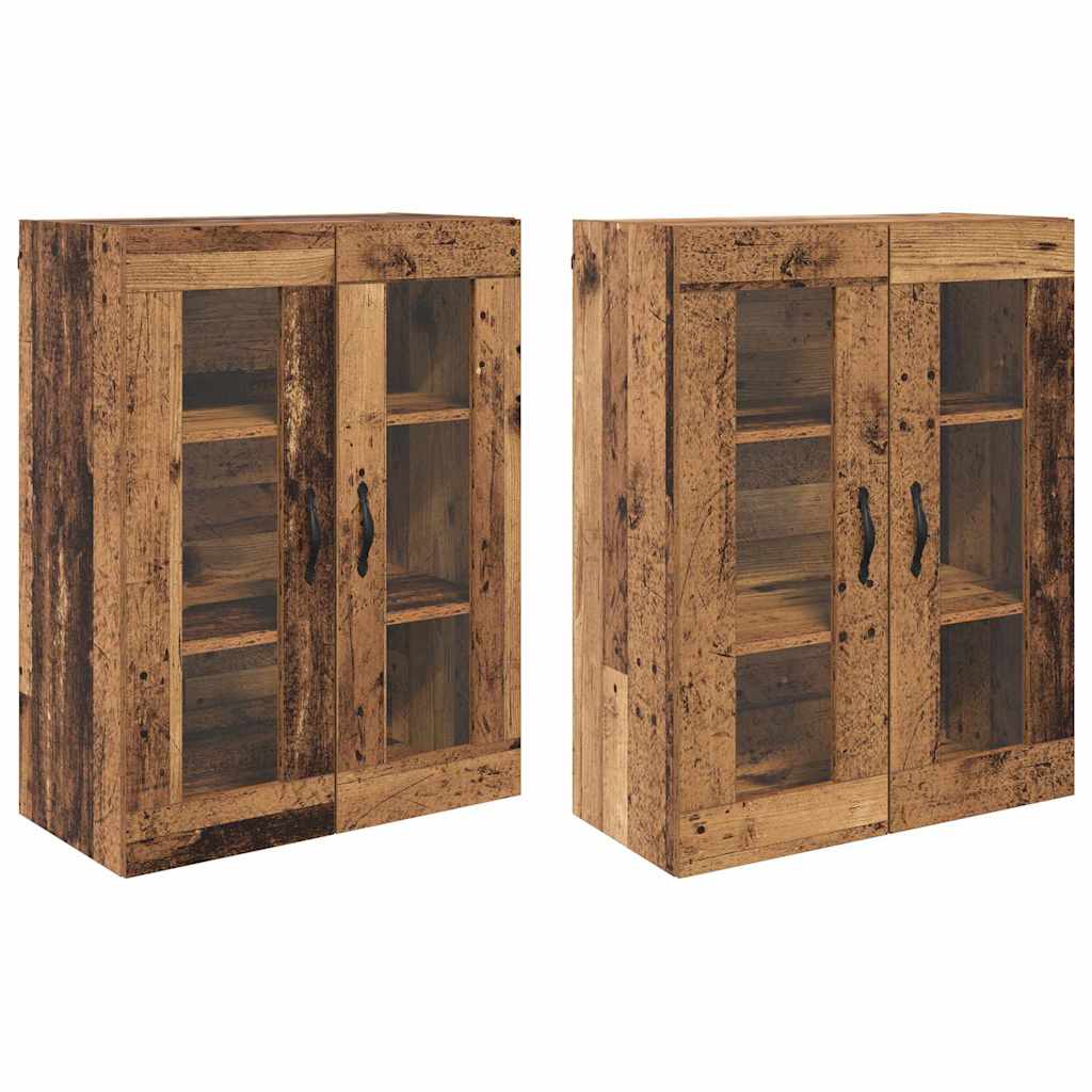 Wandschränke 2 pcs Altholz 69,5 x 34 x 90 cm Holzwerkstoff