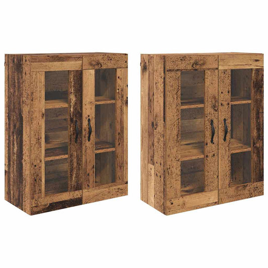Wandschränke 2 pcs Altholz 69,5 x 34 x 90 cm Holzwerkstoff